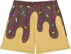 Girls Athletic Shorts Summer Casual Girls Sports Shorts with Pockets for 7-15Y