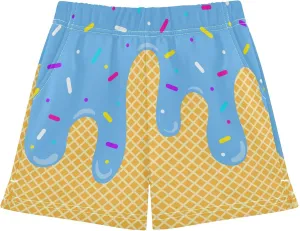 Girls Athletic Shorts Summer Casual Girls Sports Shorts with Pockets for 7-15Y