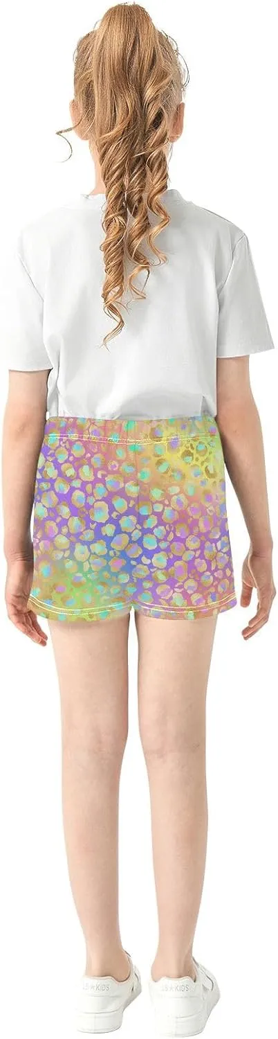 Girls Athletic Shorts Summer Elastic Casual Shorts with Pockets Kids Bottom Sports for Girls 7-15Y