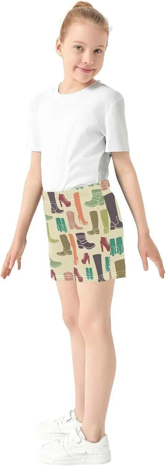 Girls Athletic Shorts Womens Shoes Boots Summer Casual Girls Sports Shorts with Pockets for 7-15Y