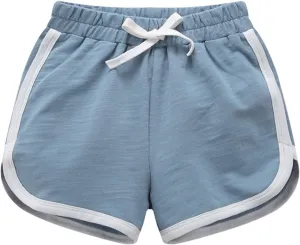 Girls Boys Solid Shorts Running Athletic Cotton Kids Workout Childrens Fashion Summer Beach Sports Trousers