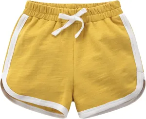 Girls Boys Solid Shorts Running Athletic Cotton Kids Workout Childrens Fashion Summer Beach Sports Trousers