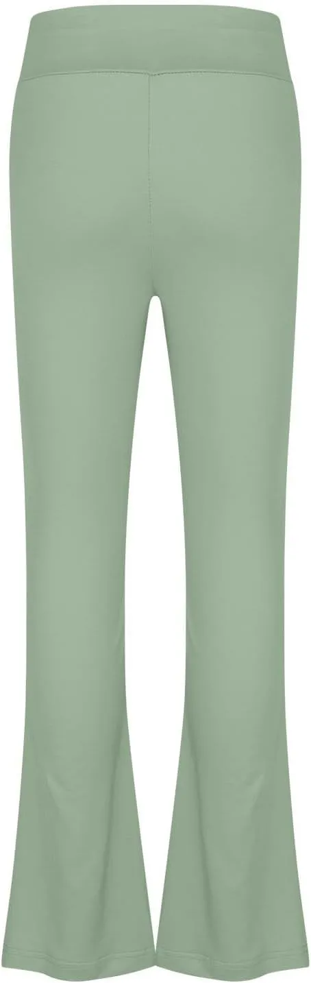 Girls Flare Leggings Cross High Waisted Yoga Pants Bootcut Leggings Kids Stretch Dance Bell Bottoms with Pockets Soft