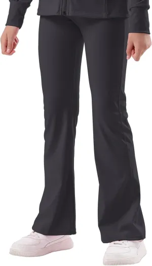 Girl's Flare Leggings High Waisted Bootcut Yoga Pants Kids Dance Bell Bottoms Leggings