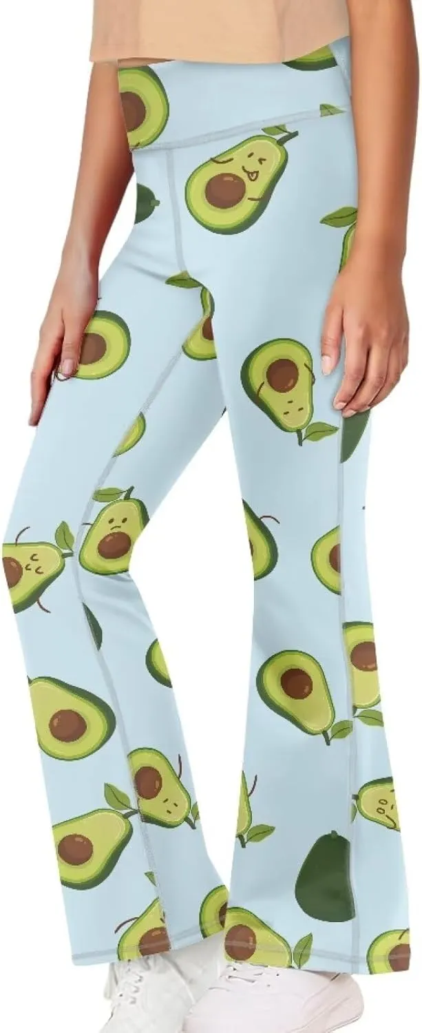 Girls' Flare Leggings High Waisted Kids Flare Yoga Bootcut Pants Bell Bottoms Leggings Dance Workout Casual Pants