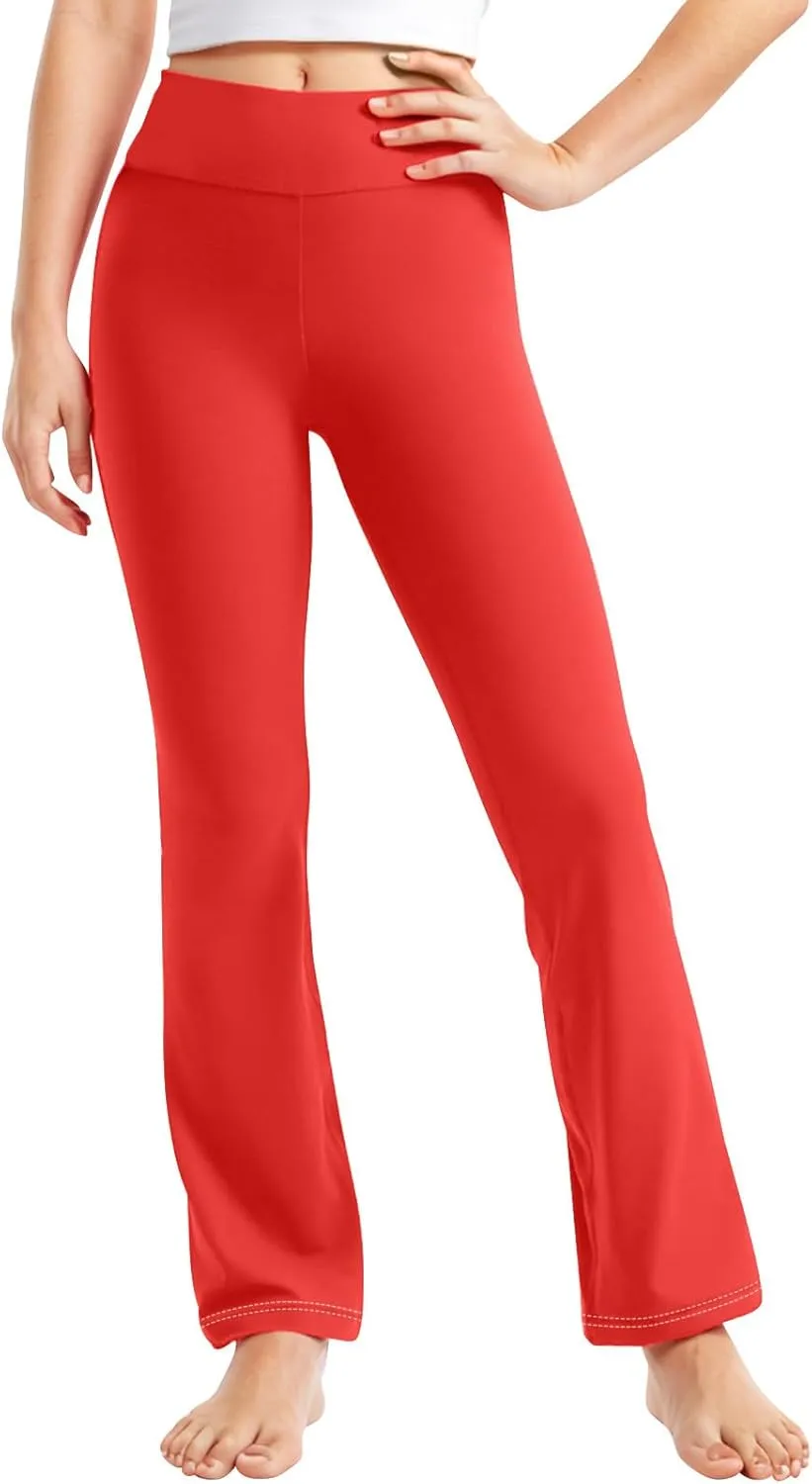 Girls Flare Leggings Kids High Waist Yoga Pants Bootcut Lounge Casual Active Dance Pants Bell Bottoms Cute Clothes
