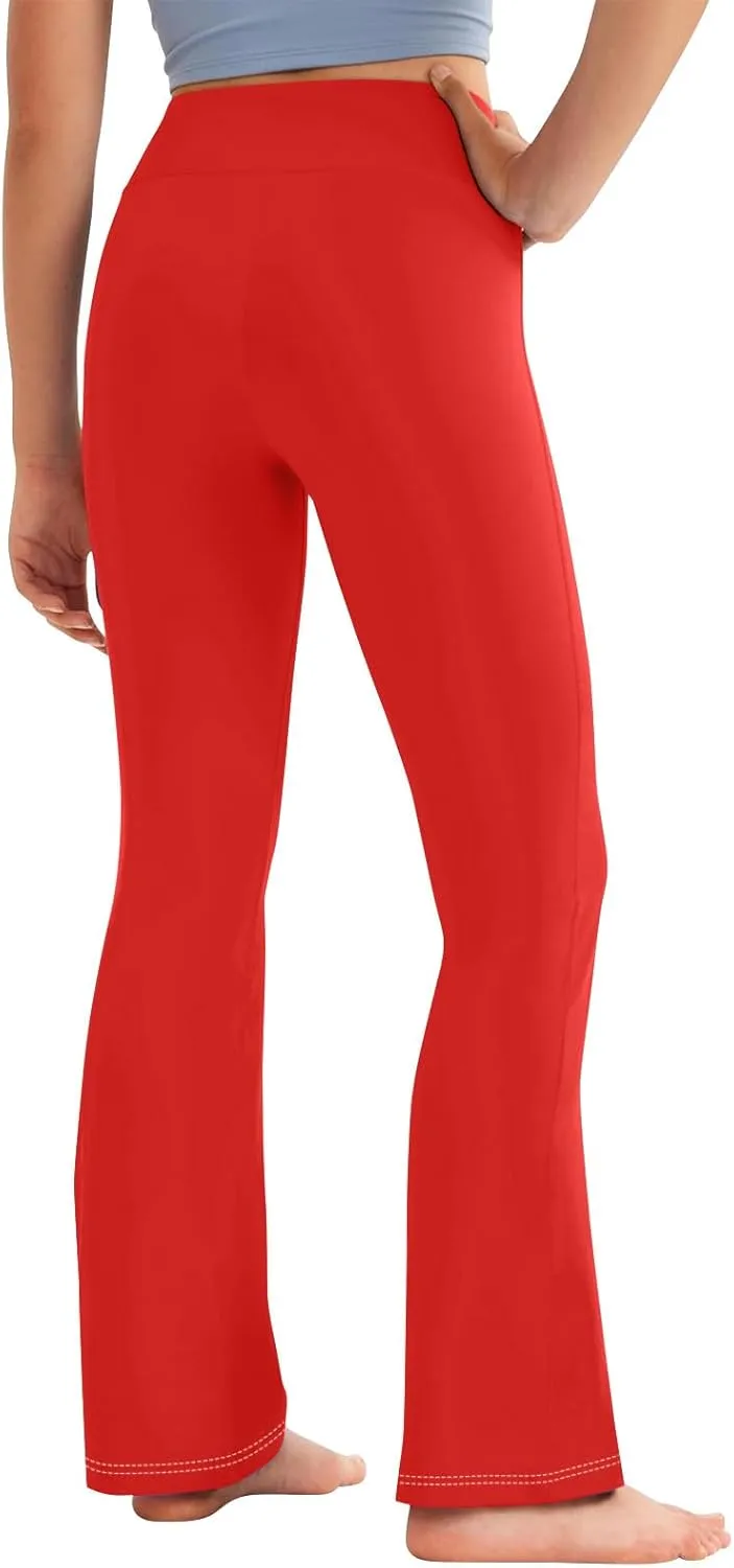 Girls Flare Leggings Kids High Waist Yoga Pants Bootcut Lounge Casual Active Dance Pants Bell Bottoms Cute Clothes