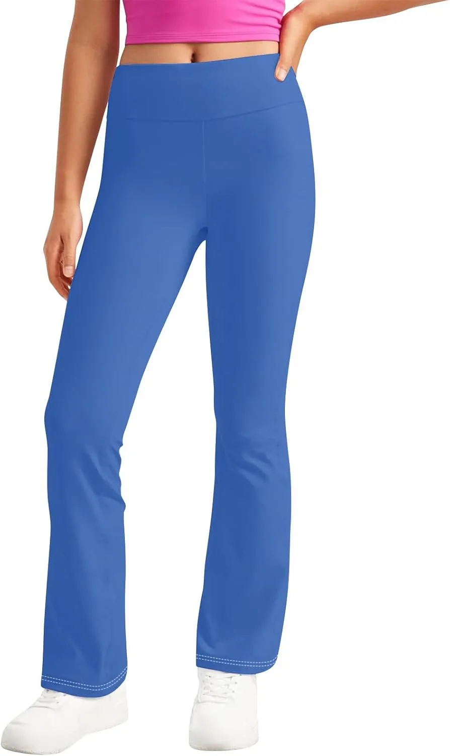 Girls Flare Leggings Kids High Waist Yoga Pants Bootcut Lounge Casual Active Dance Pants Bell Bottoms Cute Clothes