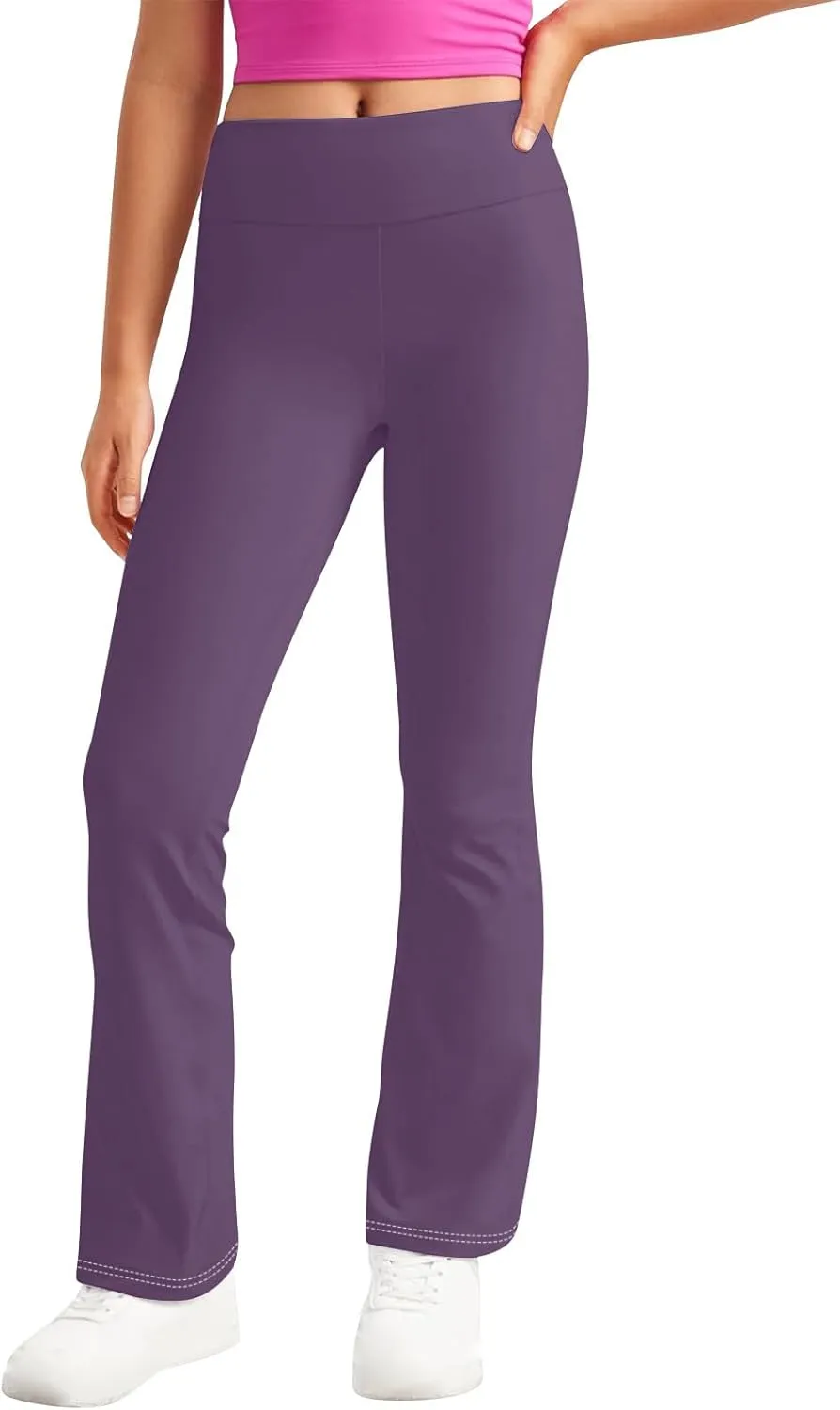 Girls Flare Leggings Kids High Waist Yoga Pants Bootcut Lounge Casual Active Dance Pants Bell Bottoms Cute Clothes