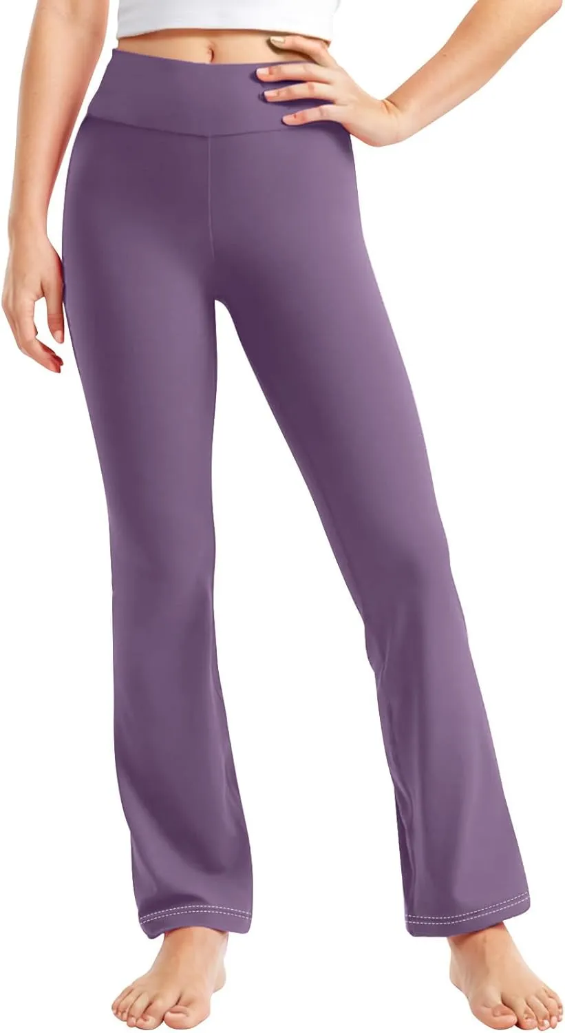 Girls Flare Leggings Kids High Waist Yoga Pants Bootcut Lounge Casual Active Dance Pants Bell Bottoms Cute Clothes