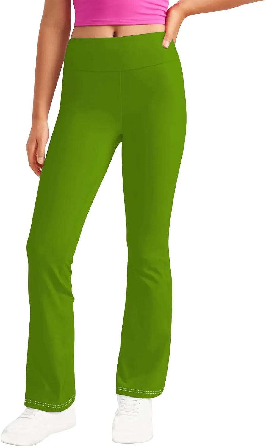 Girls Flare Leggings Kids High Waist Yoga Pants Bootcut Lounge Casual Active Dance Pants Bell Bottoms Cute Clothes