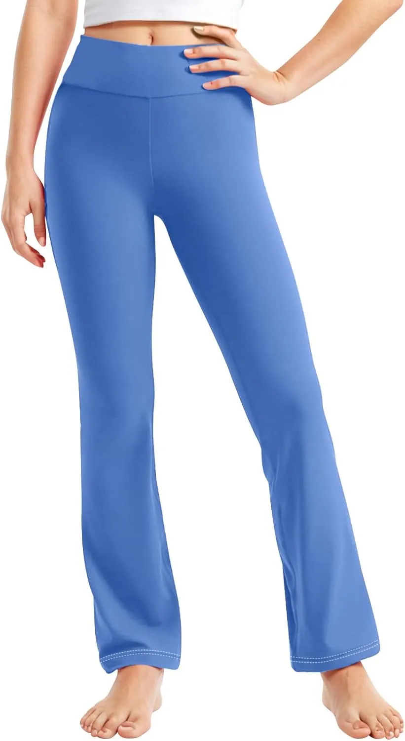 Girls Flare Leggings Kids High Waist Yoga Pants Bootcut Lounge Casual Active Dance Pants Bell Bottoms Cute Clothes
