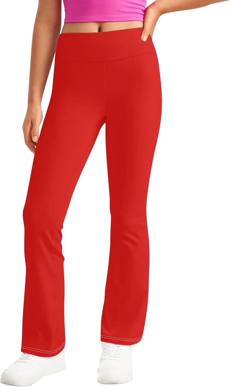 Girls Flare Leggings Kids High Waist Yoga Pants Bootcut Lounge Casual Active Dance Pants Bell Bottoms Cute Clothes