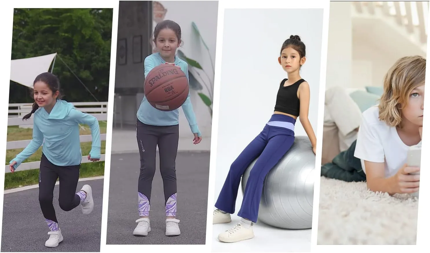 Girls Leggings Bootcut Casual Pants Cross High Waisted Yoga Active Pant Workout Running 6-14 Years