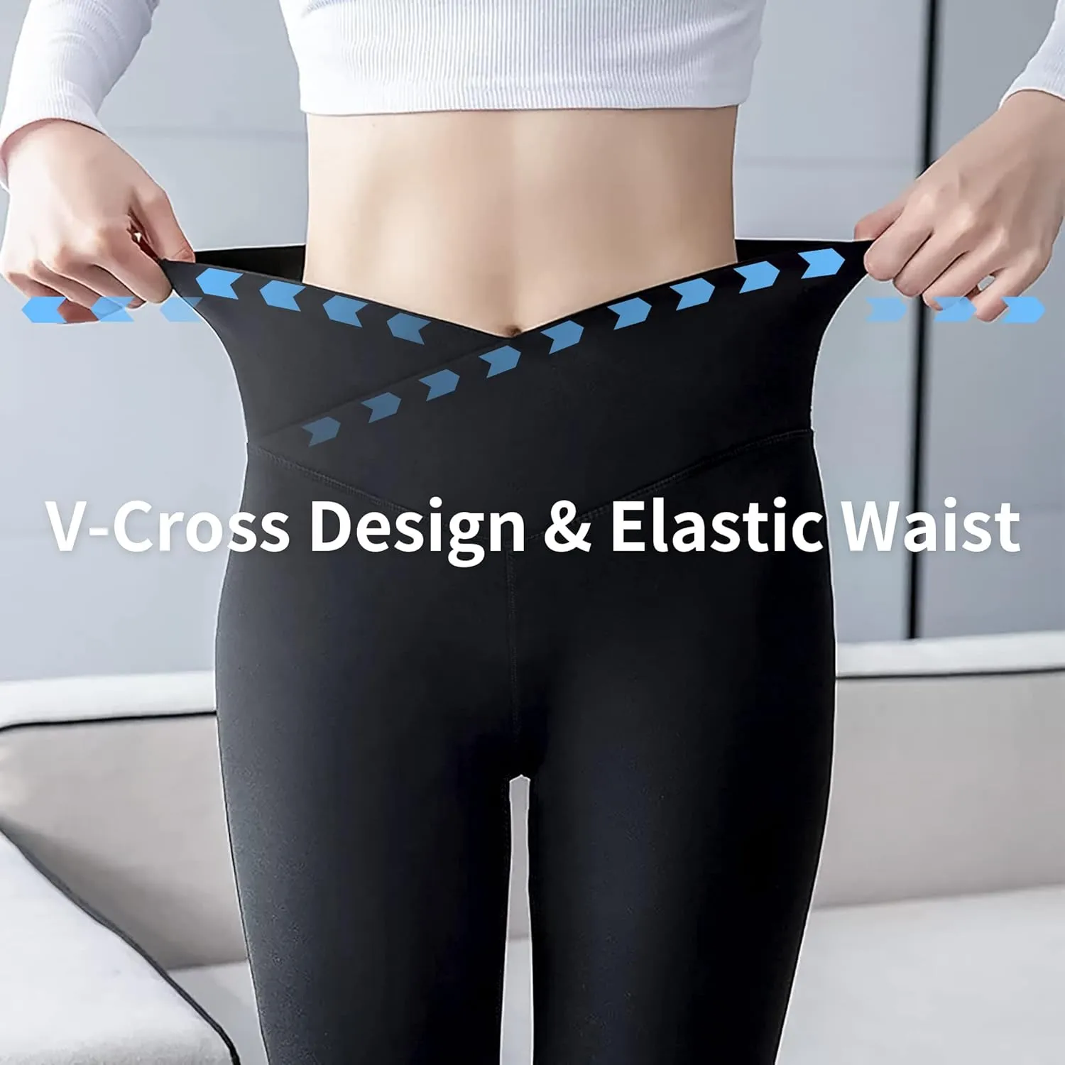 Girls' Leggings Cross Flare Pants Black High Waist Soft Stretchy Full Length Yoga Bootcut Pants for Kids Teens Dance