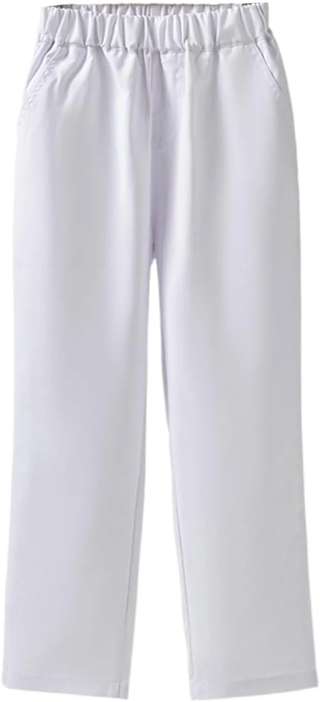 Girls Pants Straight Leg Elastic Waist Student Pants Athletic Comfortable Cool Breathable Outfits with