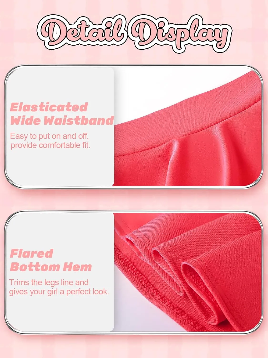 Girls Skirts Casual Mini Flare Pleated Skirt with Shorts High Waisted Skater Skirt A Line Skorts