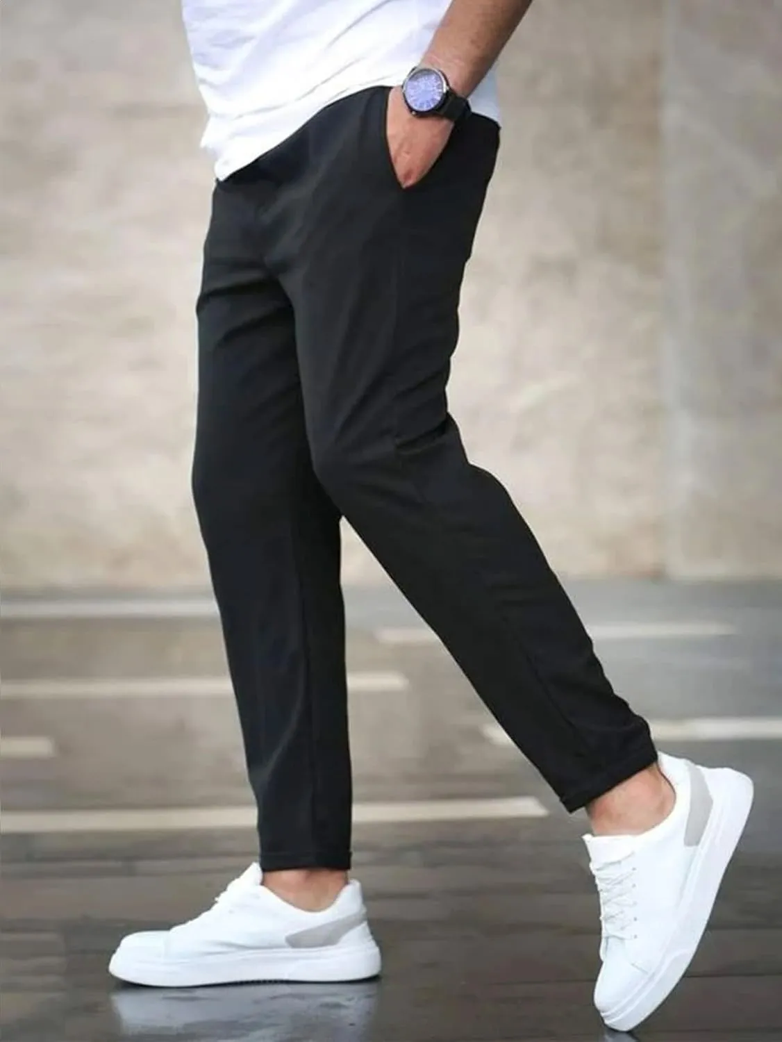 Golf Joggers Pants Men Slim Fit Elastic Waist Casual Pants Drawstring Stretch Tapered Pant with Pockets Casual Joggers