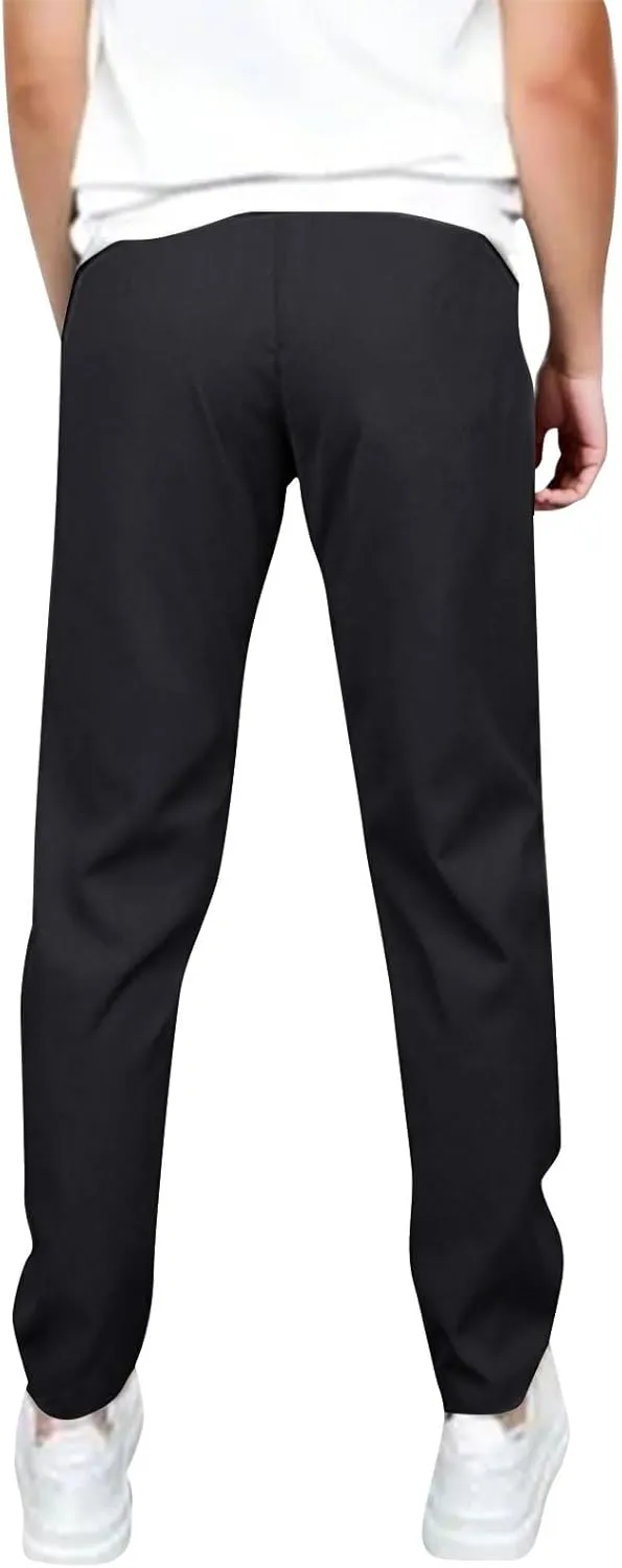 Golf Joggers Pants Men Slim Fit Elastic Waist Casual Pants Drawstring Stretch Tapered Pant with Pockets Casual Joggers