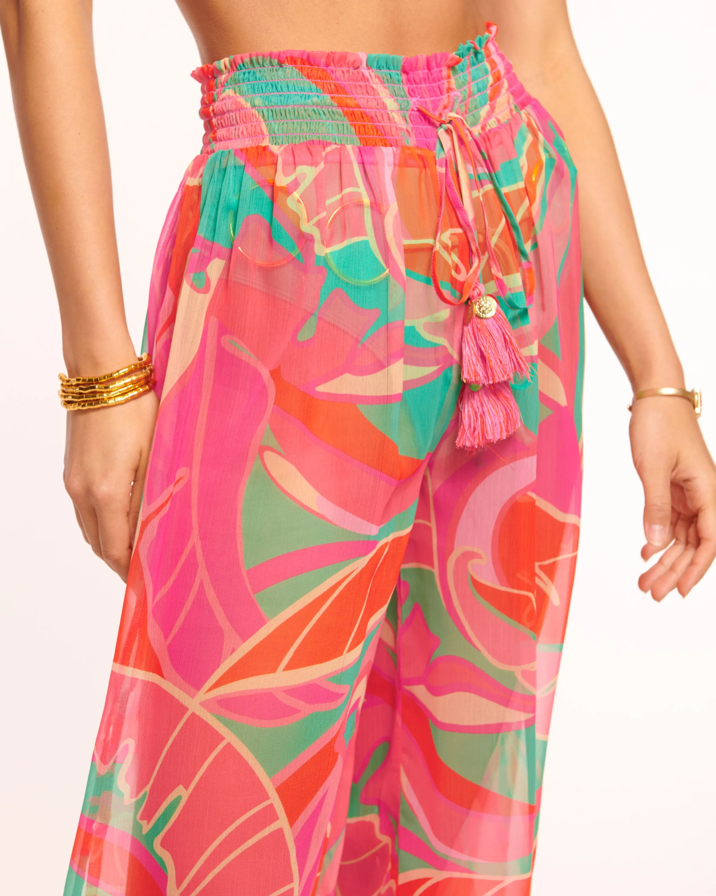 Haley Smocked Coverup Pant
