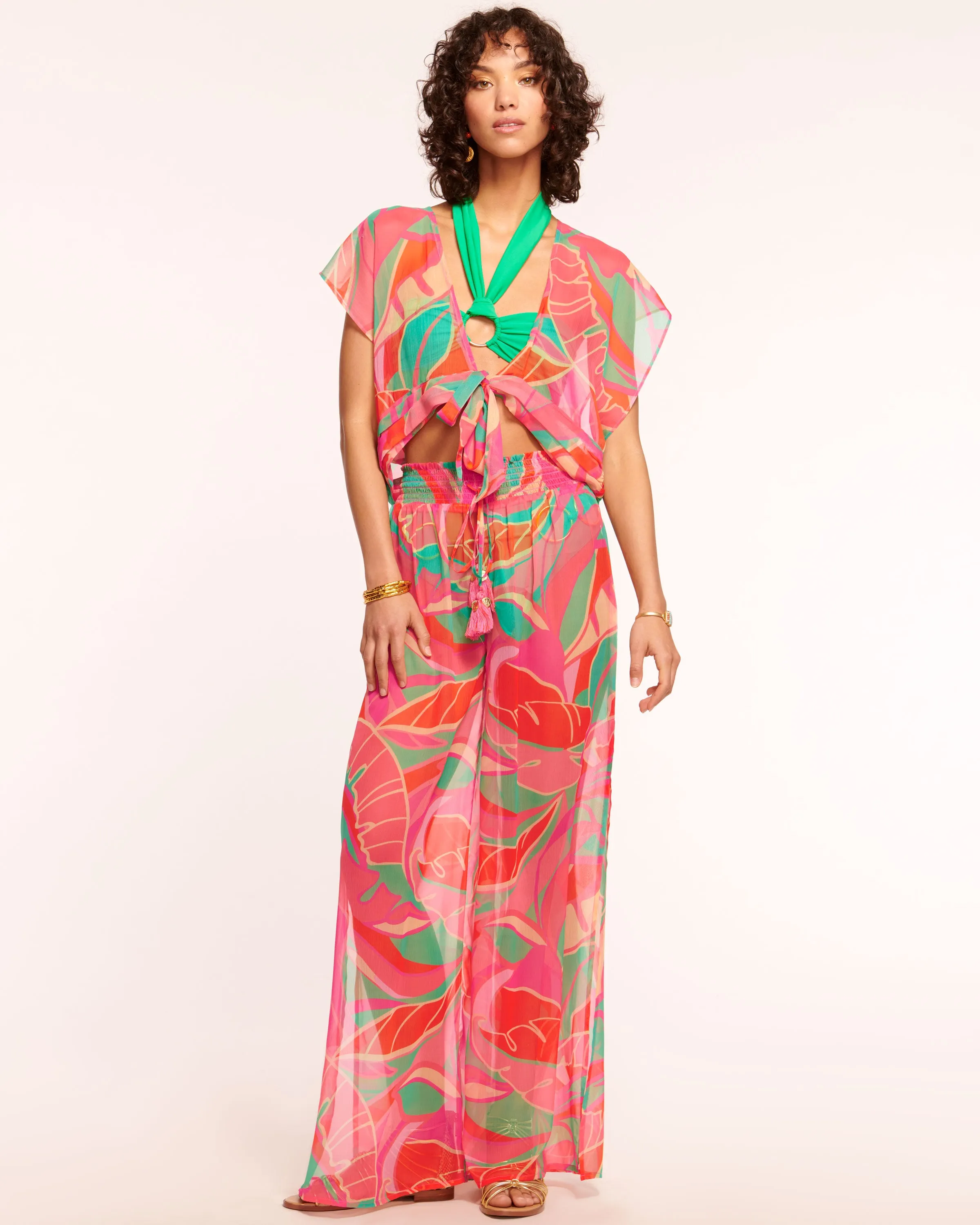 Haley Smocked Coverup Pant