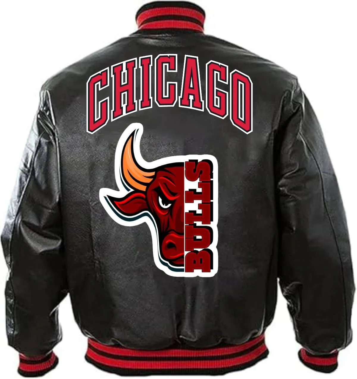 H&D Clothing Men's Chicago Vintage Game Letterman Bull National Basketball Letterman League Varsity Jacket for Men