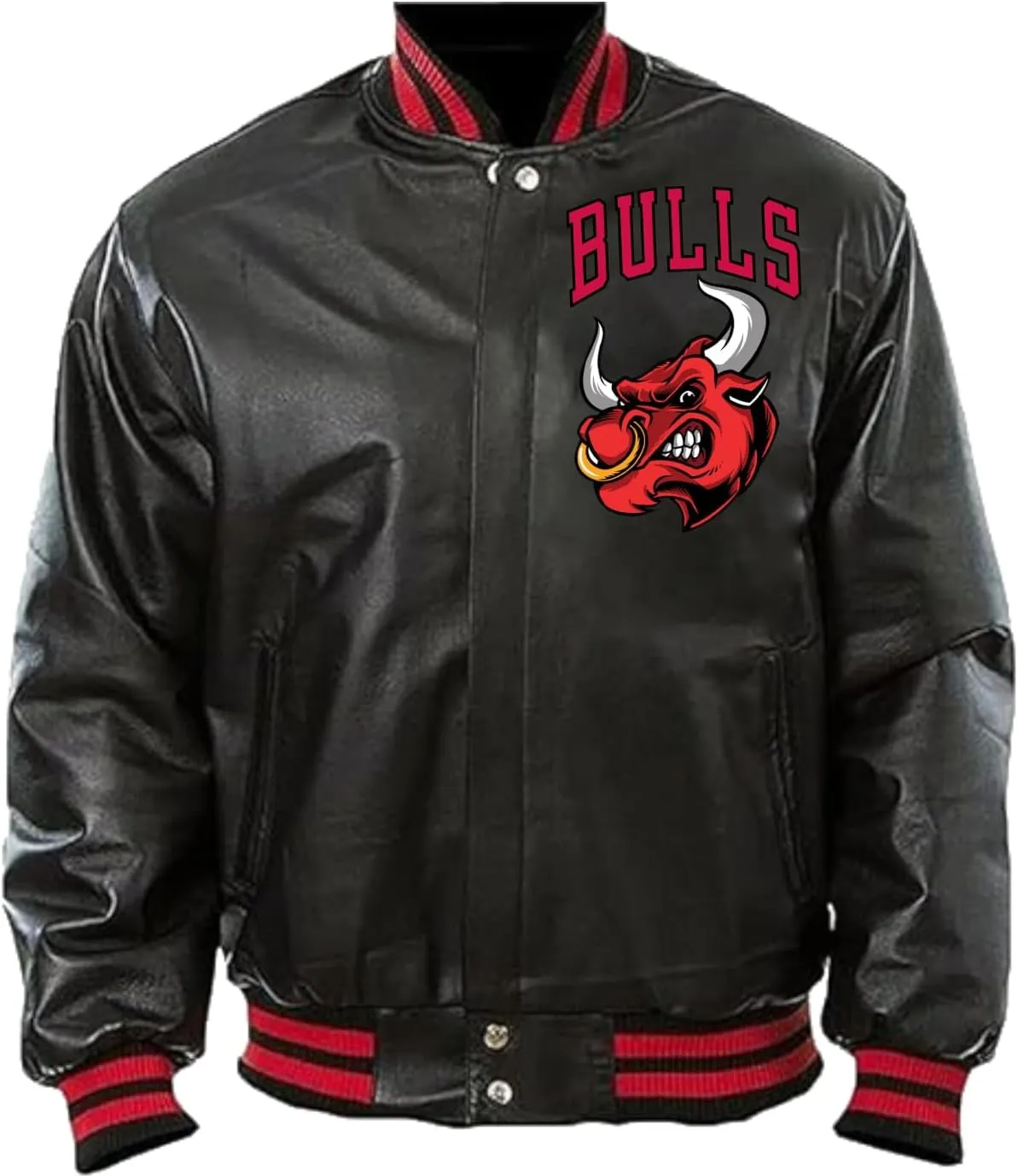 H&D Clothing Men's Chicago Vintage Game Letterman Bull National Basketball Letterman League Varsity Jacket for Men