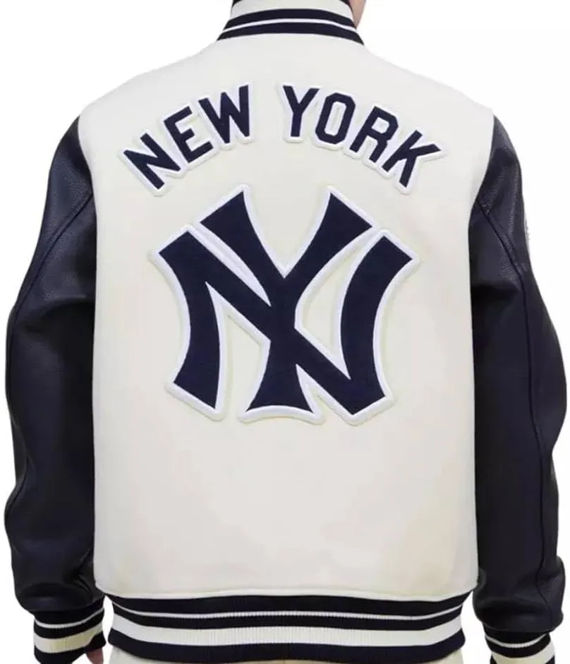 H&D Clothing Mens New Letterman Yankees York White Varsity Jacket Mens NY College Baseball Varsity Bomber Jacket