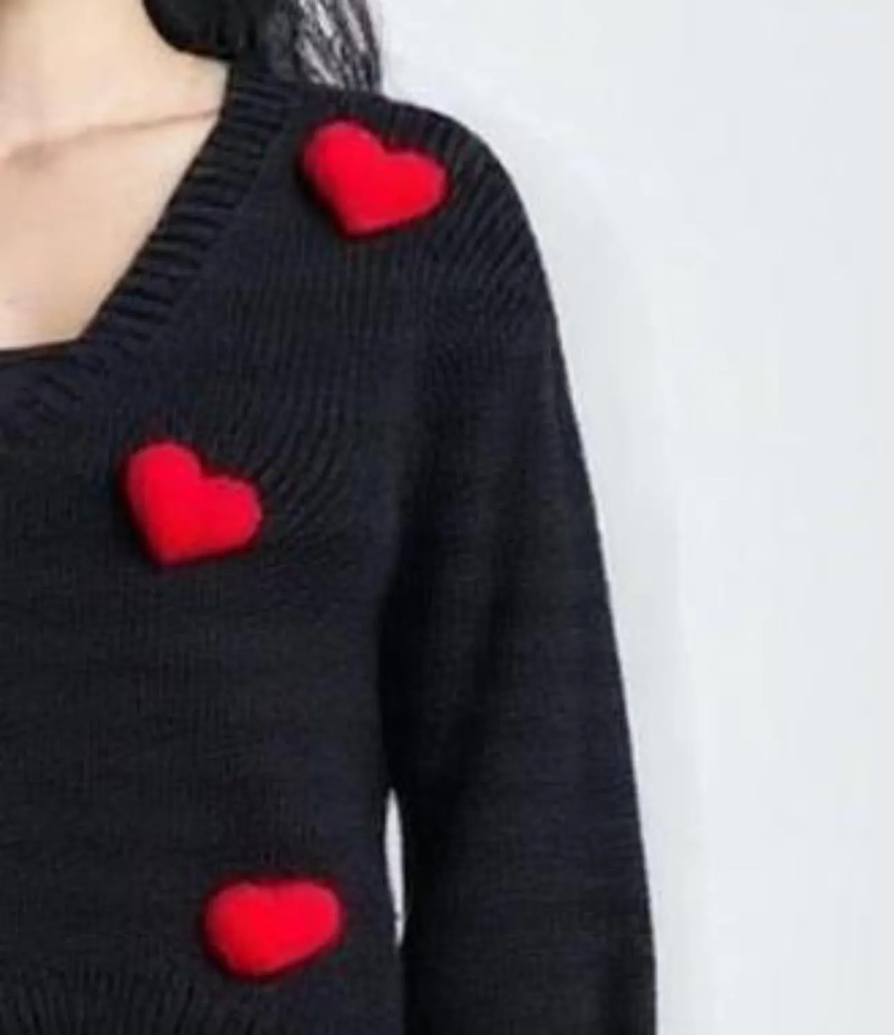Heart Cute Cropped Cardigan for Women Aesthetic Embroidered Floral Knit Button Down Sweater Outwear