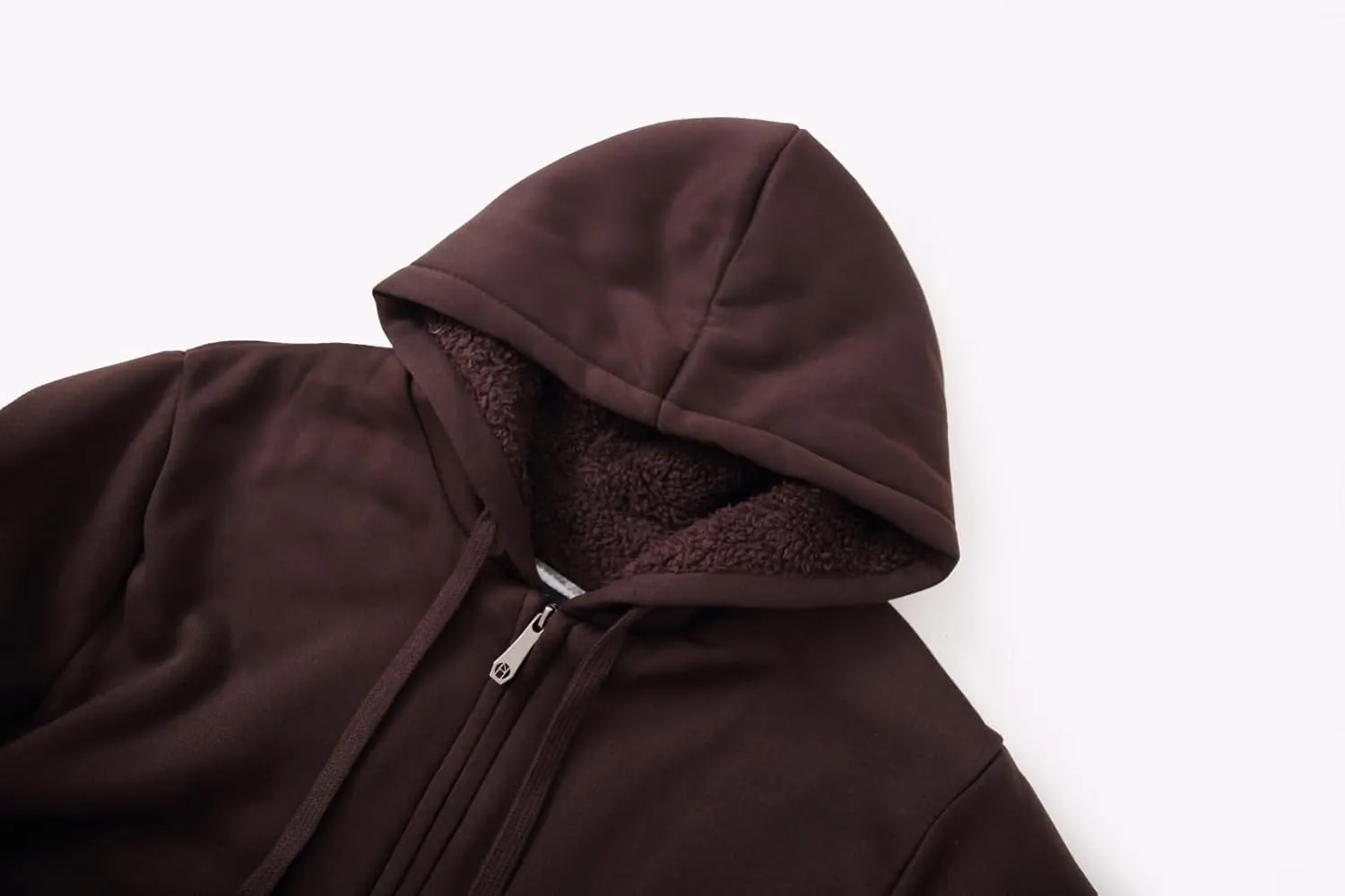 Heavyweight Hoodies for Men Jackets Comfy Sherpa Lined Zip Up Hoodie Coats with Pockets Outerwear