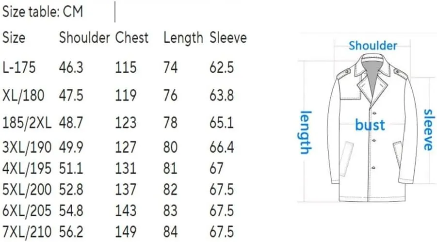 Hndudnff Men's Thick Medium Long Lapel with Padded Cotton Jacket with Pocket Outerwear Business Coat