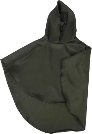 Hooded Renaissance Cape Medieval Cloak with Hat Windproof Warm Versatile Use for Viking Witch Halloween Olive Green