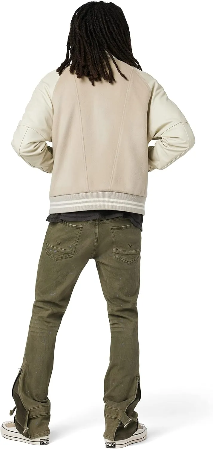 HUDSON Men's Bomber Varsity Jacket
