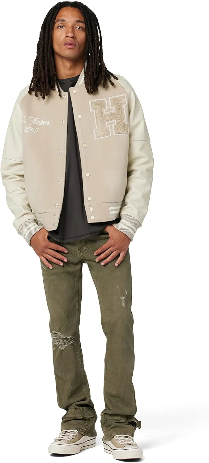 HUDSON Men's Bomber Varsity Jacket