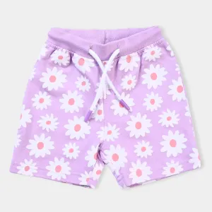 Infant Girls Cotton Terry Knitted Short Flower-Tulip