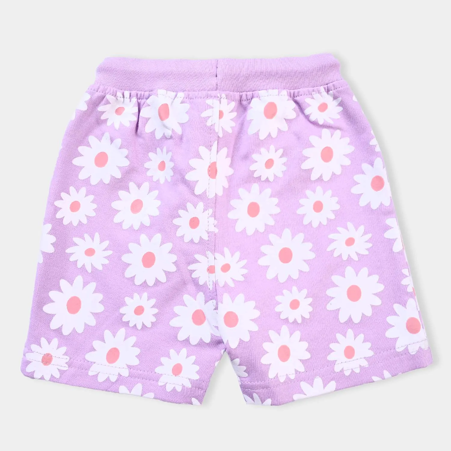 Infant Girls Cotton Terry Knitted Short Flower-Tulip