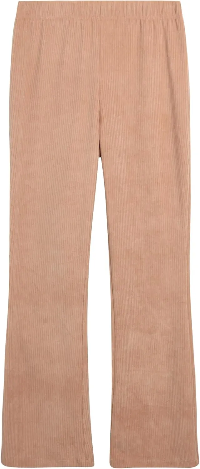 Instagirl Girls' Leggings - Ribbed Velour Bootcut Bell Bottom Flare Leggings - Yoga Pants for Girls (7-16)
