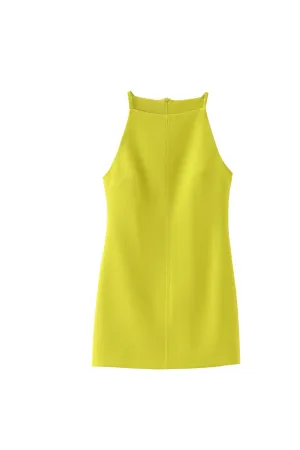 'Isabelle' Minimalist Short Wide-Strap Dress