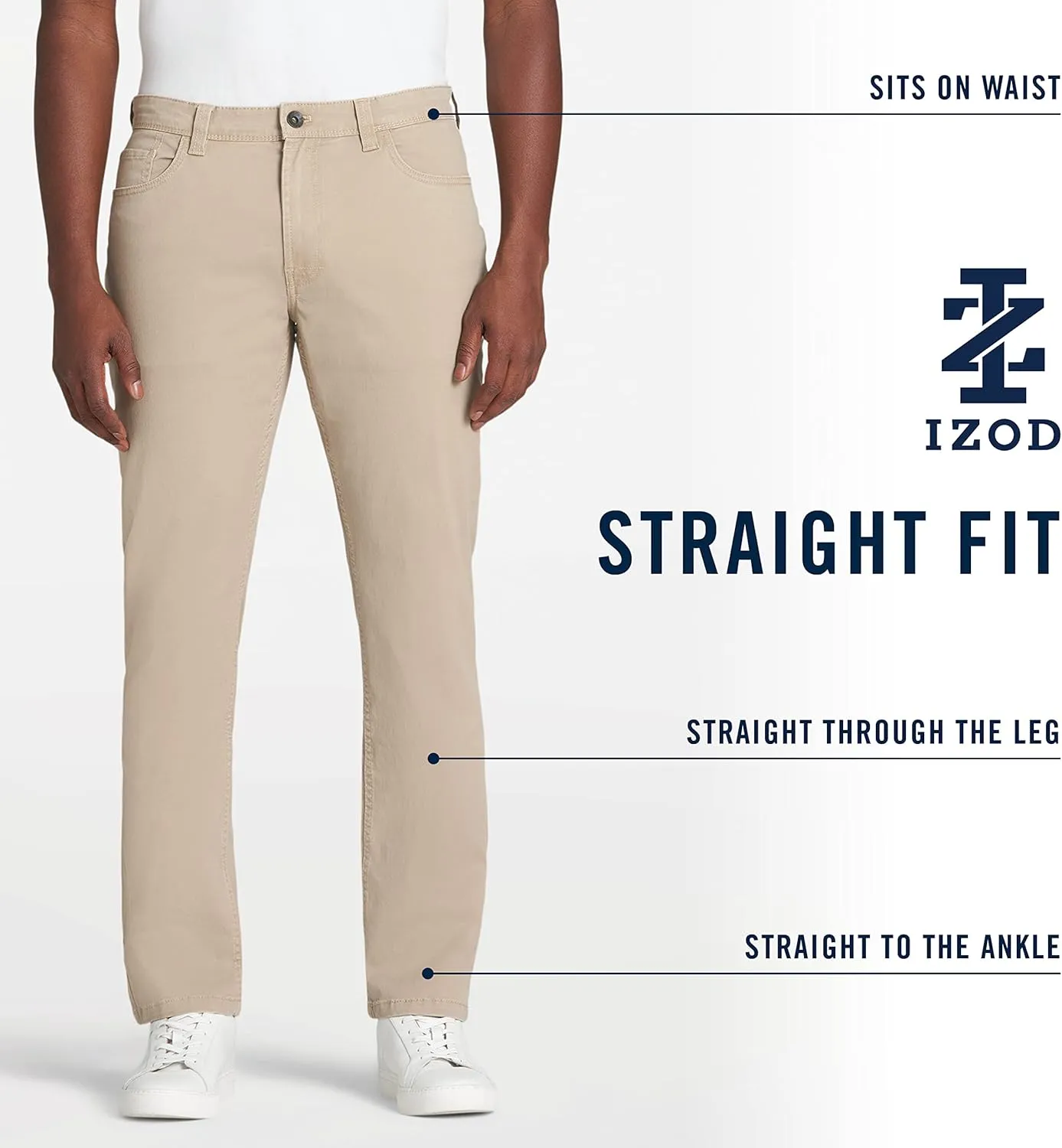 IZOD Men's Big & Tall Performance Stretch Flat Front Pant