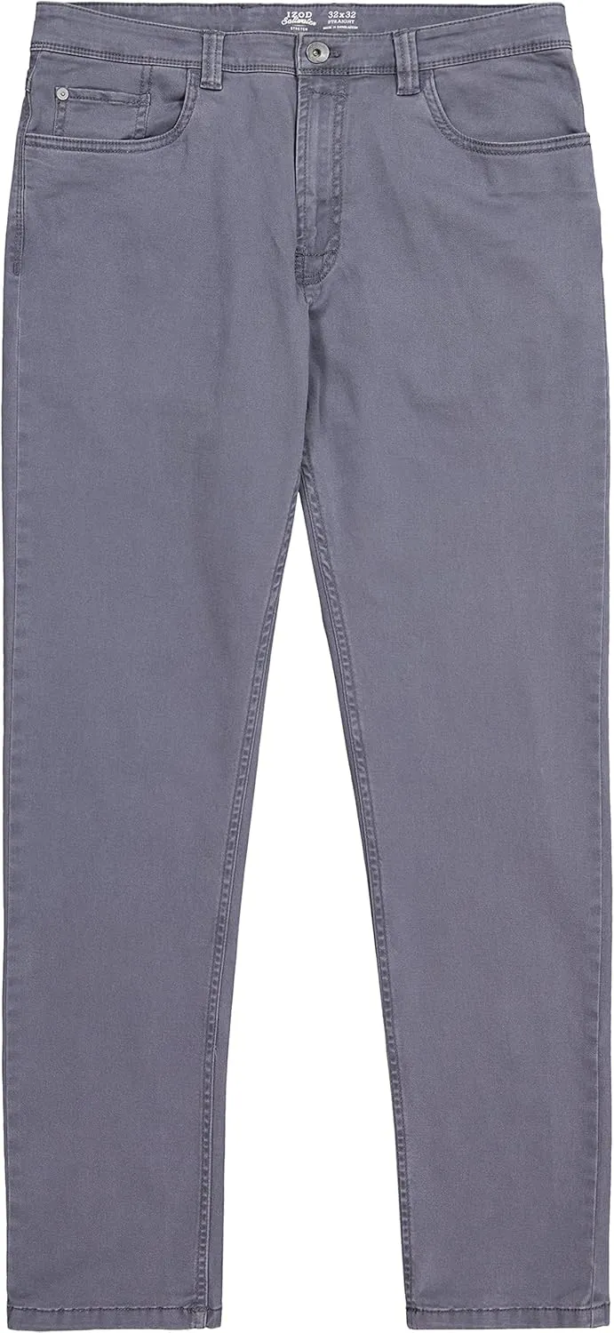 IZOD Men's Big & Tall Performance Stretch Flat Front Pant