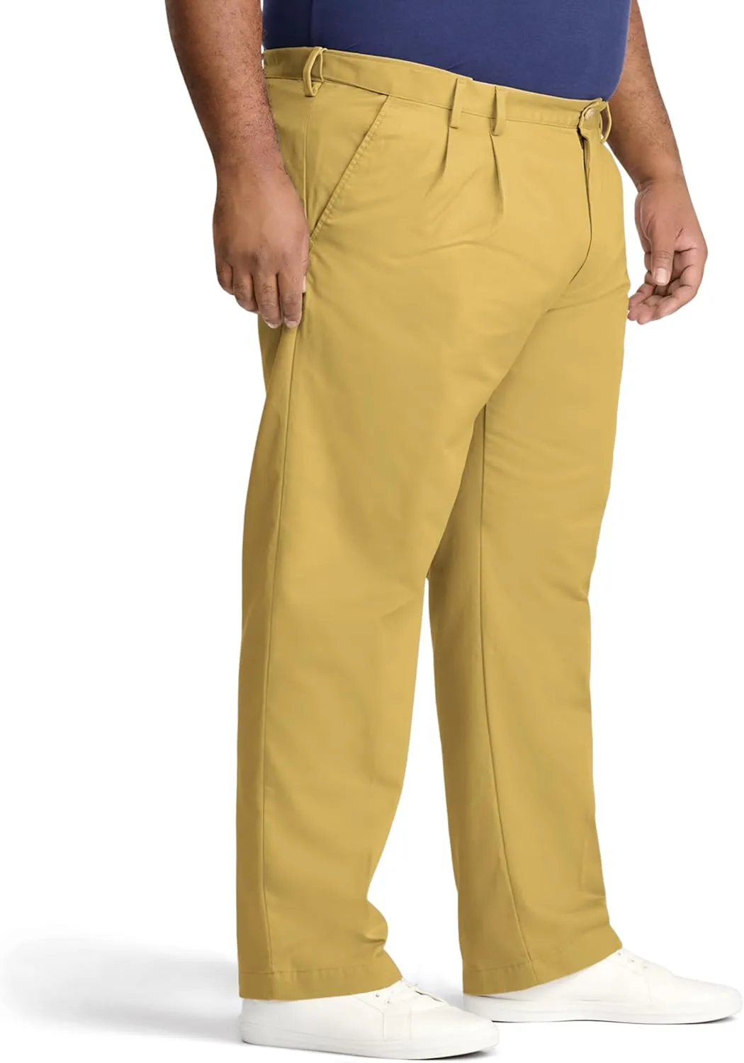 IZOD Men's Big-and-Tall American Chino Double-Pleated Pants