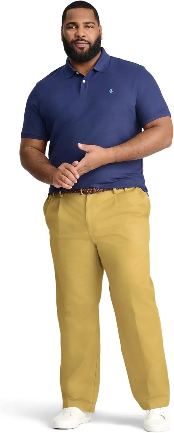IZOD Men's Big-and-Tall American Chino Double-Pleated Pants