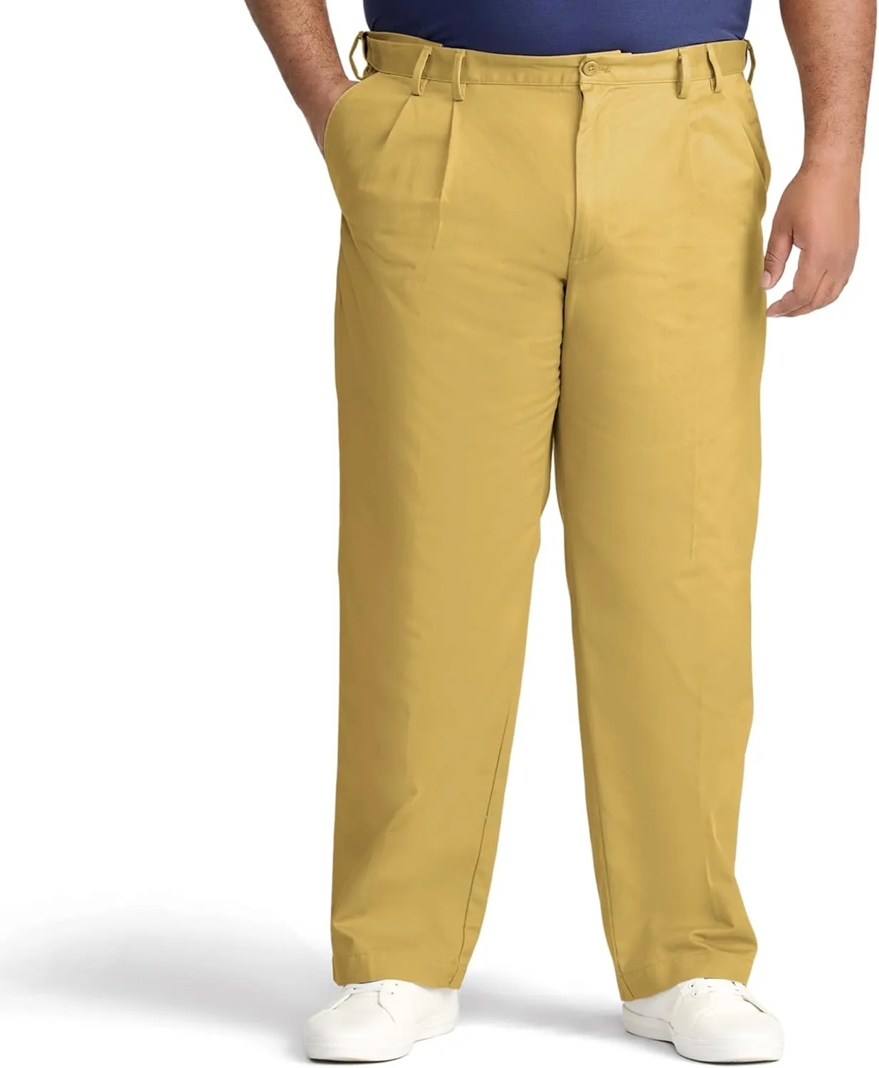 IZOD Men's Big-and-Tall American Chino Double-Pleated Pants