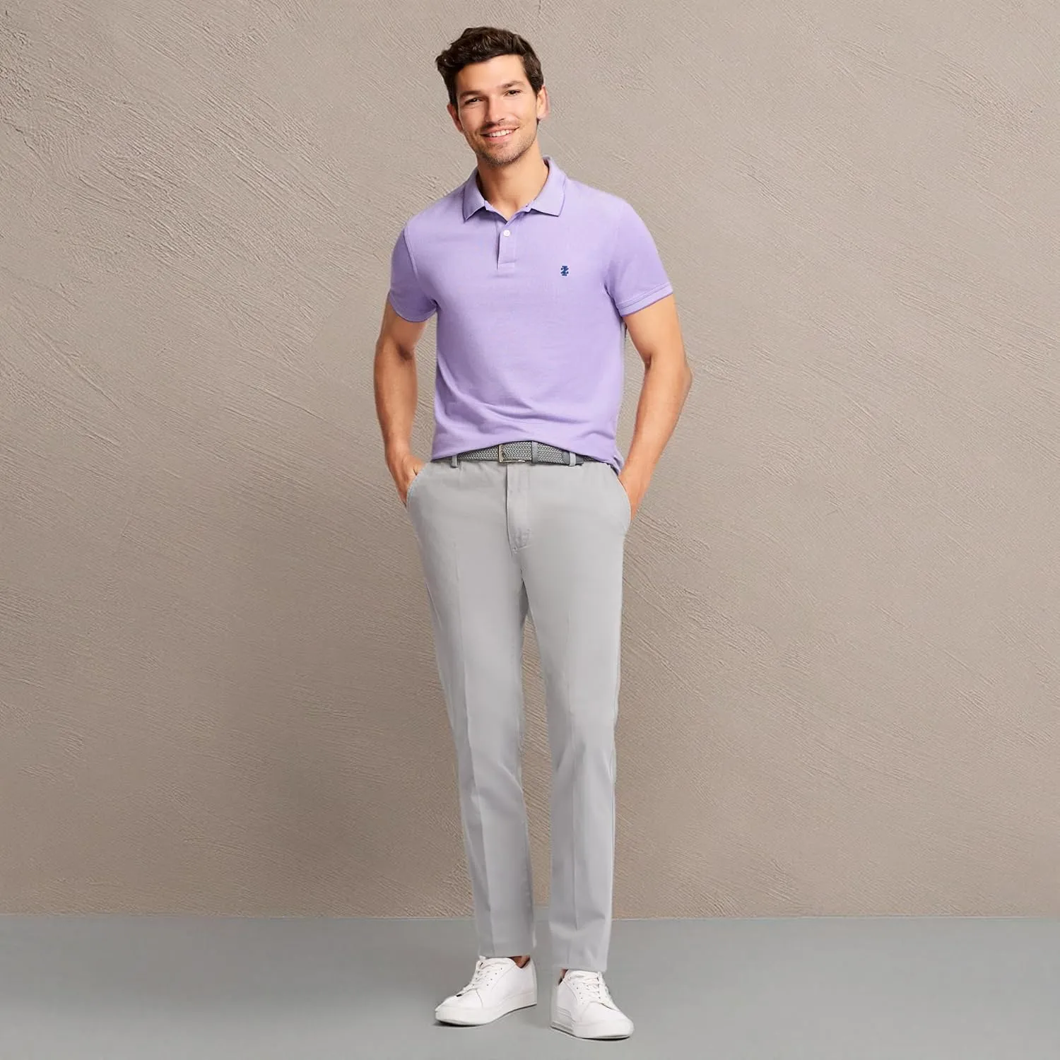 IZOD Men's Saltwater Stretch Flat Front Straight Fit Chino Pant