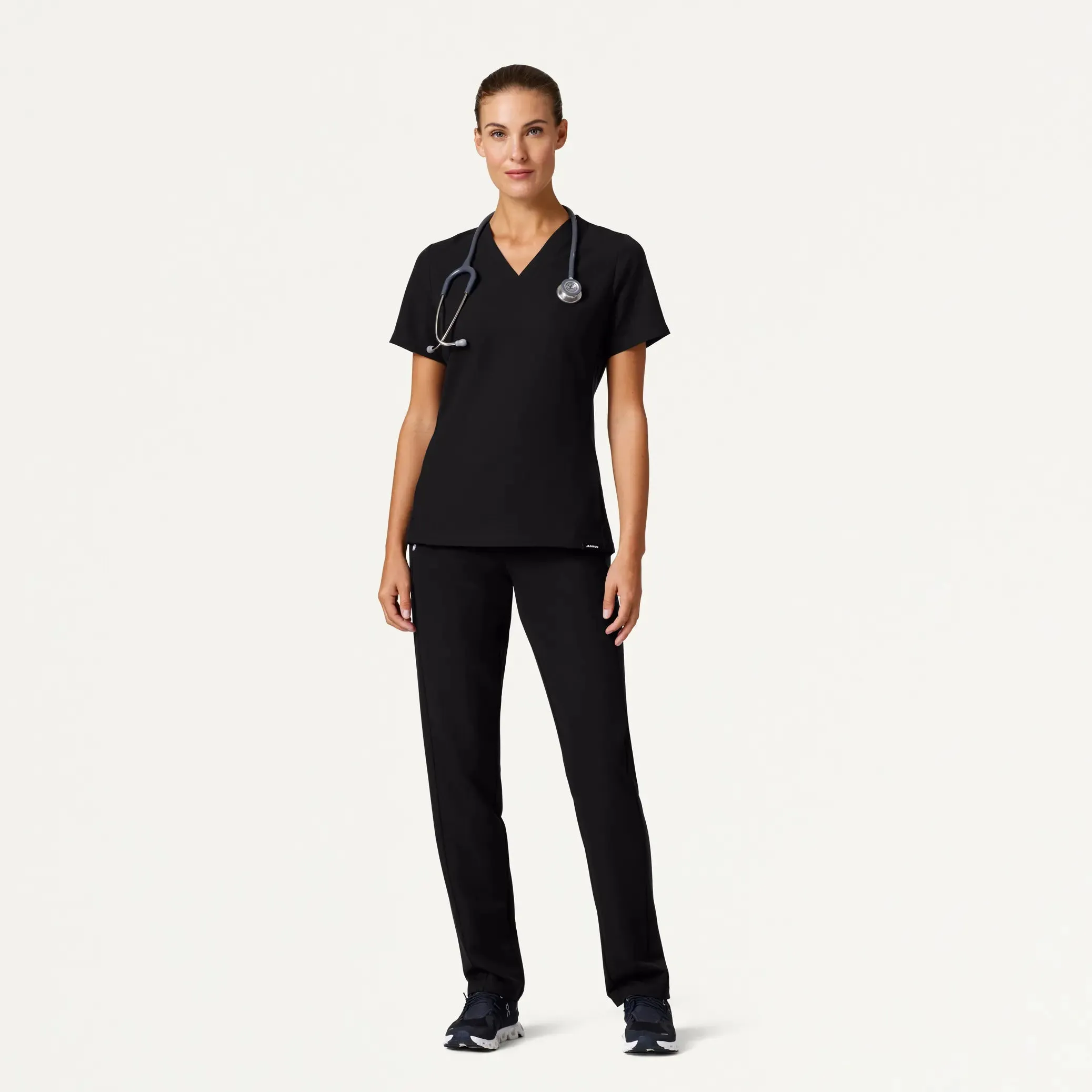 Jaanuu Women's Effie Slim 6-Pocket Scrub Pant - Black