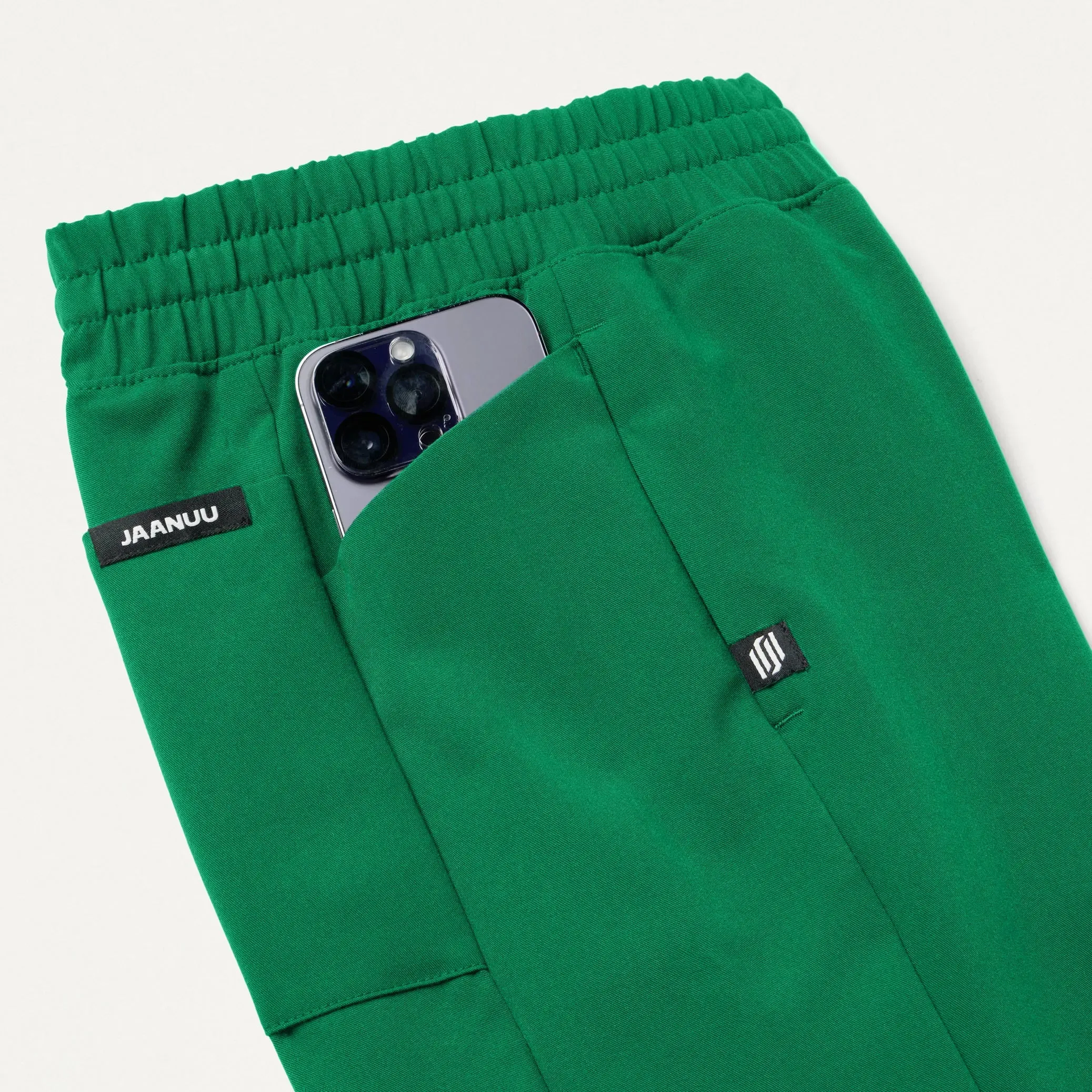 Jaanuu Women's Effie Slim 6-Pocket Scrub Pant - Emerald Green