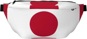 Japanese Flag Stylish Crossbody Waist Pack - Versatile And Compact Travel Pouch For Hands-Free Storage, Black, PBYB-12185A