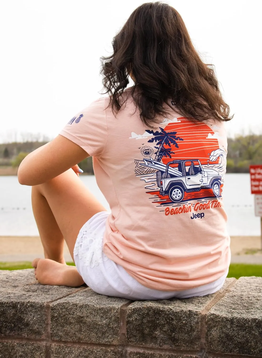 Jeep Ladies Beachin' Good Time V-Neck T-Shirt for Women