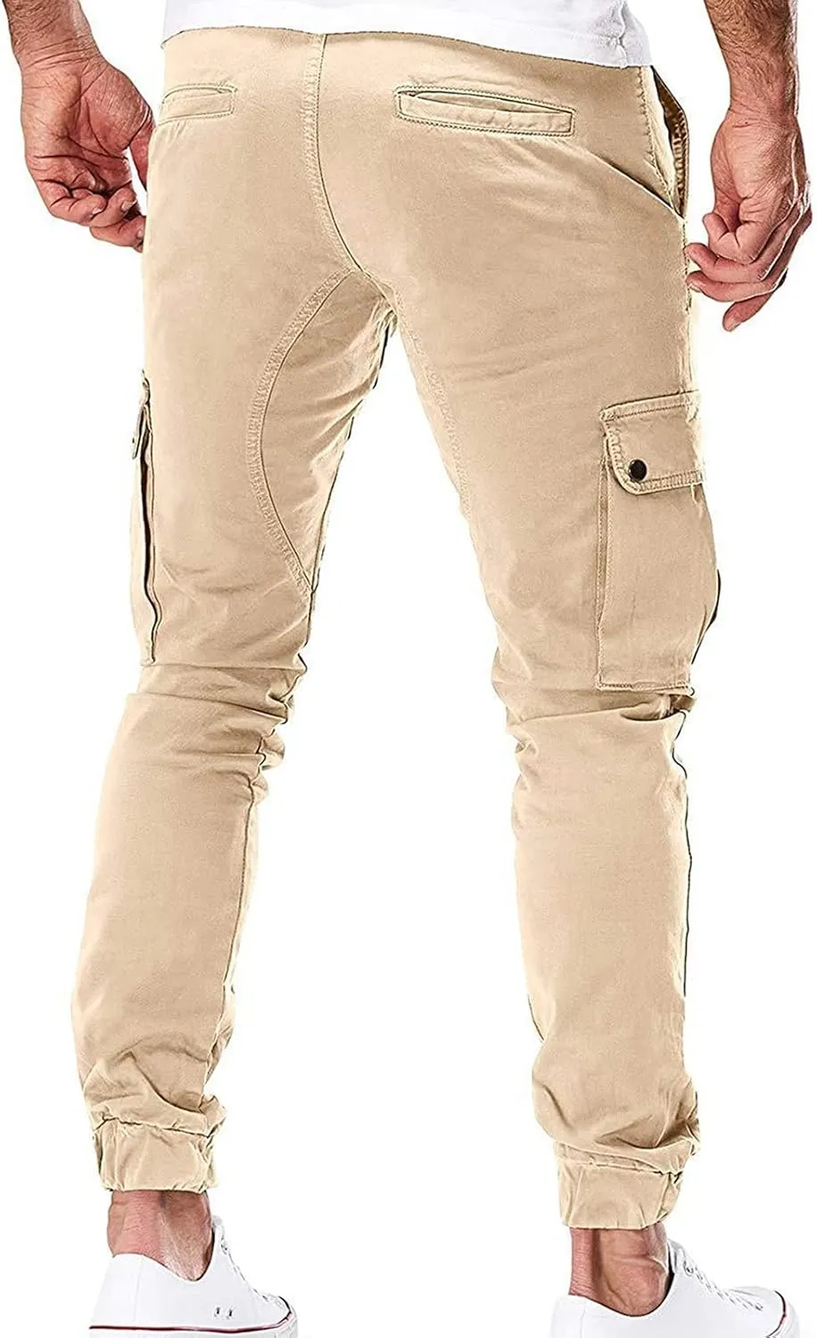 JEShifangjiusu Mens Fashion Cargo Pants Workout Athletic Joggers Sports Pants Casual Chino Running Trousers Sweatpants Pocket