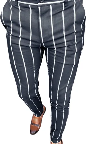 JEShifangjiusu Men'S Slim Fit Plaid Chino Pants Fashion Stretch Straight Fit Dress Pants Business Suit Pants Casual Golf Pant